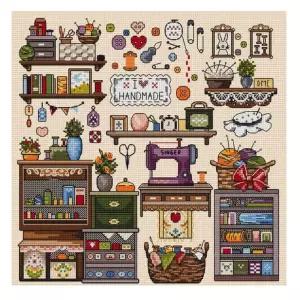 ZuoAnLF 성인용 십자수 키트, 초보자를 위한 14CT 스탬프 십자수 키트, DIY 니들 포인트 자수 패턴 키트 자