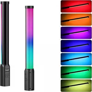 ULANZI VL119 핸드헬드 라이트 완드 360° RGB LED 비디오 스틱 촬영용 3300mAh 충전식 튜브 LCD 포함