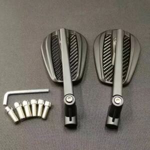 바이크 오토바이  탄소 섬유 레트로 복고풍 엔틱 범용 백미러 및 반전 미러  호환 CB1300 CB400 CB750