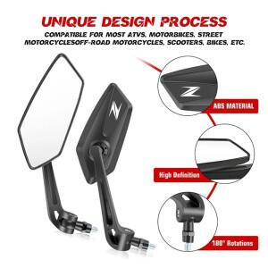 가와사키 Z Z400 Z750 Z1000SX 스퀘어 바이크 오토바이 미러 조정 가능  설치