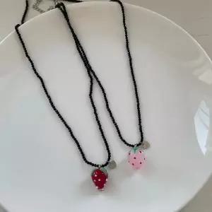 [셀러허브]핸드메이드 딸기 과일 체리 크리스탈 비즈 써지컬 유리 목걸이 원석 진주 고급 (S35131058)