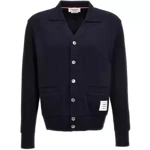 [톰브라운] 24SS 패치 롱 슬리브 폴로 가디건 MJT380A J0083 415