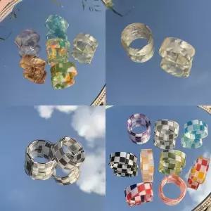 [셀러허브]비즈 자개 아크릴 반지 진주 큐빅 원석 현아 봄 포인트 비비드 우정 소품샵 소품 (S35130346)