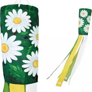 마드로나 브랜드 데이지 플라워 윈독 내구성 있는 야외 걸이 장식 마당 정원 파티오 데크 등 48인치