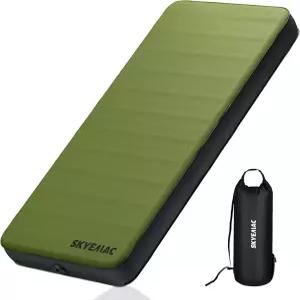 4인치 두께의 13R 메모리 폼이 장착된 셀프 팽창 수면 패드 78인치 x 29인치 캠핑 매트리스 펌프 자루