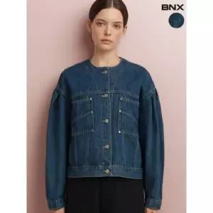 BNX 비엔엑스여성 라운드 퍼프 데님 자켓2246959