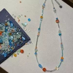 [셀러허브]청량한 비즈 초커 목걸이 수정 여름 유리 데일리 포인트 해변 동남아 제주도 키 (S38963397)