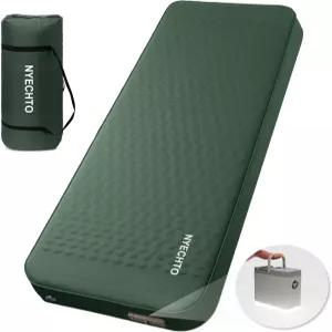 전기 펌프가 장착된 NYECHTO 셀프 팽창 수면 패드 4인치 두께의 초경량 메모리 폼 캠핑 매트리스
