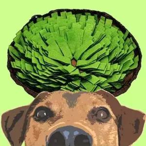 강아지 분리불안 노즈워크 후각놀이 매트 옐로우-WD409D0