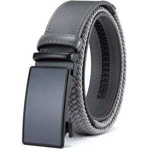 [미국배송] 남성용 탄성 가죽 래칫 벨트 땋은 신축성 캐주얼 패브릭 디자인 폭 1 3/8인치 골프 바지 청바지