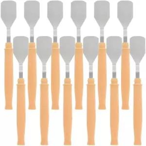 LALAFINA 48개 팔레트 나이프 세트 스테인리스 스틸 페인트 주걱 케이크 색상 혼합 오일 캔버스 아크릴