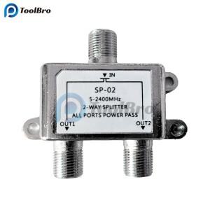 SATV CATV용 2 웨이 위성 분배기 5-2400MHz 디지털 동축 케이블 커넥터