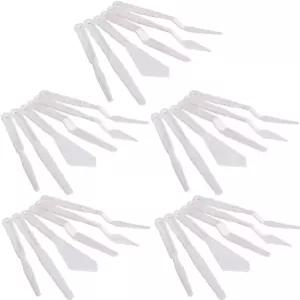 5세트 30개 플라스틱 주걱 팔레트 나이프 세트 얇고 유연한 아트 도구 혼합 펴기 긁기 색상 레이어드