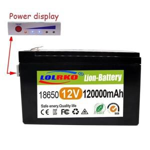 12V 120000mAh 새로운 18650 태양열 리튬 배터리 팩, 30A BMS 전기 자동차 + 및 라인
