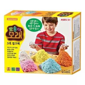 종이나라 도너랜드뽀송이모래 클레이 5색 벌크팩 - 48748