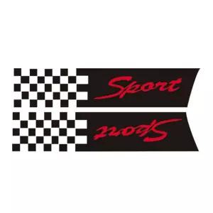 체크 플래그 차량용 스티커 화이트 흠집보정