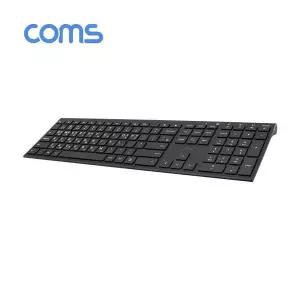 컴스 411JKJ33 슬림형 블루투스 키보드 V3.0 Black 멀티페어링