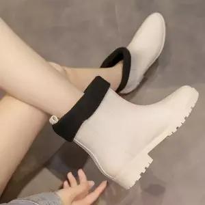 기모 여자 장화 방한 레인 슈즈 방수 우산