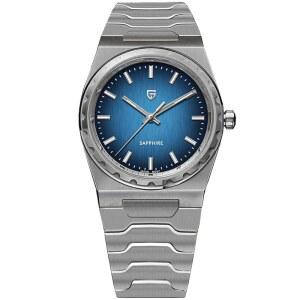 [미국배송] 오리존타임 파가니 디자인 남성용 시계 초박형 남성 드레스 워치 37MM 사파이어 크리스탈 316L 스테인리스 스틸 100M 방수 골드