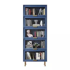 원목 문달린 책장 유리문 여닫이 수납장 서재 책꽂이