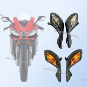 바이크 오토바이 백미러 방향 지시등 포함 05 Aprilia 호환 RSV4 RSV1000 2004- 2010 전동 부품