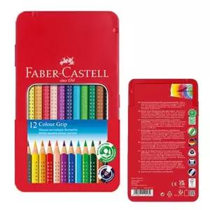 파버카스텔 삼각 수채 색연필 12색 틴케이스 1P 색칠