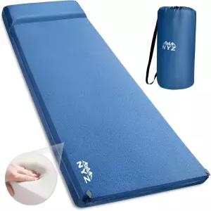 NYZ 캠핑용 자가 팽창 수면 패드 3.1 초두께 메모리 폼 캠핑 매트리스 20대 퀵 인플레이션 매트 베개 방수