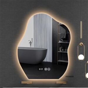 노르딕 구름 모양 욕실 거울 세면대 모던 벽걸이형 안티포그 발광 스마트 라이트  메이크업 LED