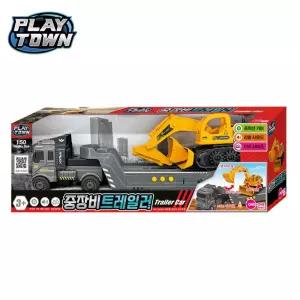 어린이 중장비 트레일러 트럭 프릭션 장난감 굴삭기 트럭놀이 견인차 쓰레기차 지게차