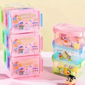 짱구 미니 수납함 3P 세트 캐릭터 책상 정리 소품함 다용도 수납박스