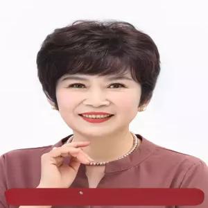 여성용 자연스러운 짧은 단발 곱슬 인모가발 항암용 볼륨 풍성한 헤어스타일