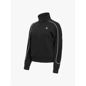 스파이더 SPYDER 여성 파이핑 디테일 집업 탑 SPGFCNFT351WBLK 168353