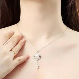 [셀러허브]패션목걸이 비쥬홀릭 실버925 백금도금 진주 키 여성 목걸이 은목걸이 (S45886274)