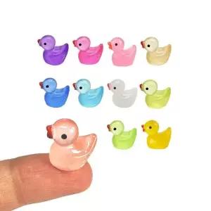 [와인앤쿡] 야광 오리 미니어쳐 10p 어항장식 테라리움