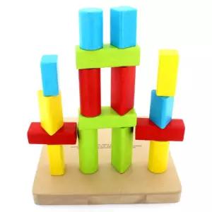 아기 소근육 목재 도형 입체 블록 유치원교구 어린이집 어린이 나무블록 선물 아동 딸