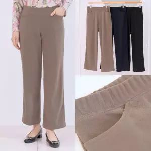 엄마옷 마미소 기본 심플 무지 바지 슬랙스 국내생산 봄가을 할머니 빅사이즈 40 70 마담 중년 여성 옷