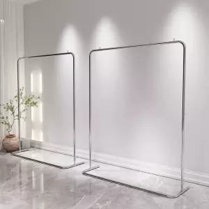 의류매장행거 스텐 실버 옷걸이 스탠드 일자 옷가게