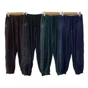 봄 간절기 엄마 몸빼바지 잔꽃포인트바지 빅사이즈 궁중조그바지 봄바지 간절기바지 밴딩바지 몸빼바지 최