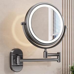 X3 욕실 흡입 컵 화장 거울 벽걸이 형 텔레스코픽 접이식 드릴링 없음 회전식 확대 미용