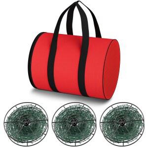 크리스마스 트리 조명 정리함을 위해 홀더를 가방 릴 손잡이가 치리스마스 스트링 KYEVIS 찢어지지 금속 있는 보관 홀리데이 3개, 보관하는 소재, 않는