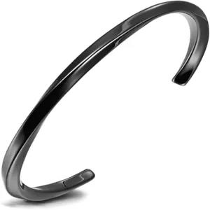 남성 여성용 VNOX 팔찌 스테인리스 스틸 커프 뱅글 트위스트 모비우스 끝없는 사랑 여성을 위한 크리스마스