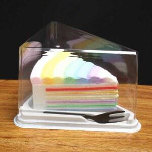 100개 조각 케익 포장 박스 손잡이 직사각형 조각케이크포장 50개 조각케익 밀키