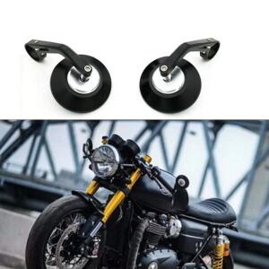 범용 바 엔드 미러 바이크 오토바이 핸들 블루 Lense Anti Glare 78 