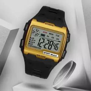 [셀러허브]공용 전자 디지털 손목시계 스포츠 멀티 알람 요일 조명 생활방수 스탑워치 (S32586340)