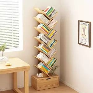 모던 심플 인테리어 북타워 원목 사선 북카트 책꽂이 선반 책장 트리형