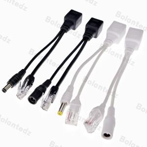 POE 케이블 이더넷 어댑터 통한 수동 전원 분배기 RJ45 인젝터 공급 장치 모듈 12-48v IP Camea 용