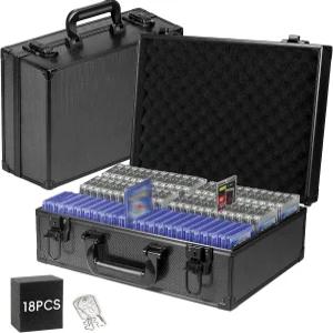 3 x4 35pt 리지드 카드용 ANLOV 탑로더 보관함 600개 이상의 스포츠 카드 보관 케이스 정리함 잠금 장치가