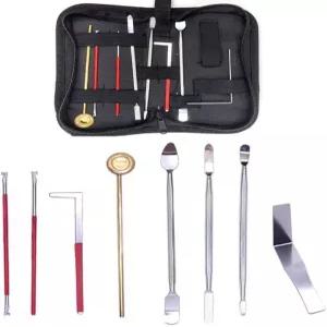 TUOREN 8Pcs 목관 악기 수리 도구 스테인리스 스틸 스프링 후크 패드 레벨링 키 커버 프로텍터 색소폰