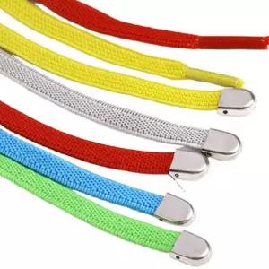 다양한색상 컬러풀 레인보우 패션 고무신발끈 매듭 없는 운동화끈 스니커즈