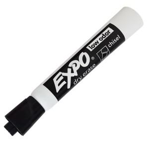 1pcs Sharpie EXPO 저취 건조 지우기 마커, 검정색 파란색 빨간색 잉크 오일 화이트 보드 쓰기 치즐 팁